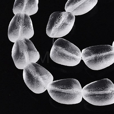 Frosted Handmade Lampwork Beads Strands LAMP-Q041-06F-1
