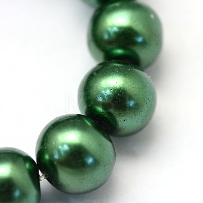 Baking Painted Pearlized Glass Pearl Round Bead Strands HY-Q003-4mm-71-1