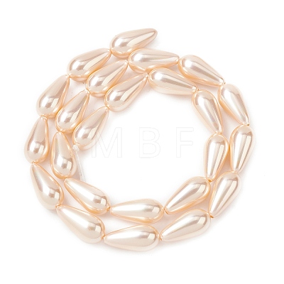Electroplate Opaque Glass Imitation Pearl Beads Strands EGLA-H113-09A-02-1
