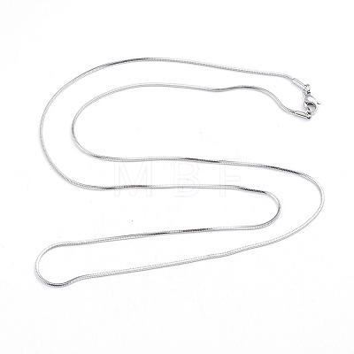 Non-Tarnish 304 Stainless Steel Square Snake Chain Necklaces X-NJEW-L173-005-P-1