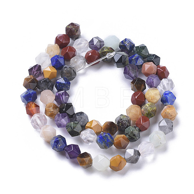 Natural Mixed Gemstone Beads Strands G-F668-10-6mm-1