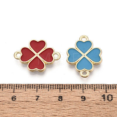 Saint Patrick's Day Alloy Shamrock Connector Charms FIND-N008-23KCG-1