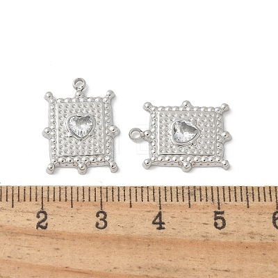 304 Stainless Steel Crystal Rhinestone Pendants STAS-Z122-52P-1