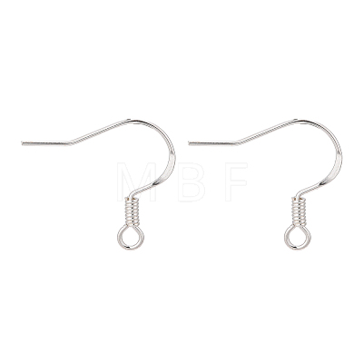 925 Sterling Silver Flat Coil Earwire LS-STER-S002-53-1