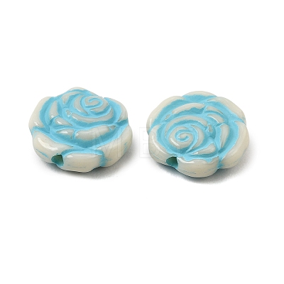 Painted Opaque Acrylic Beads AC-CBAA127-02C-1