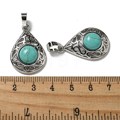 Synthetic Turquoise Pendants G-Q158-05P-23-1