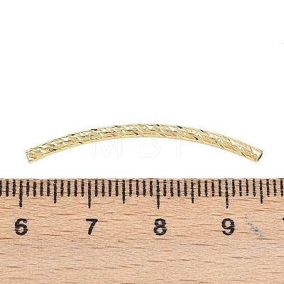 Curved Brass Tube Beads KK-D508-12G-1