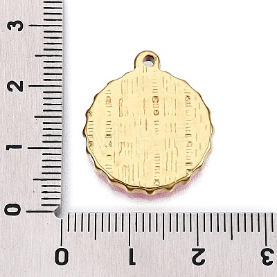 PVD Vacuum Plating 201 Stainless Steel Enamel Pendants STAS-J401-VC838-1