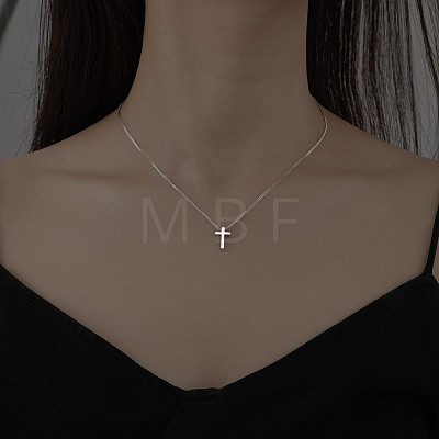 Cross Alloy Pendant Necklaces WGAF0E8-18-1