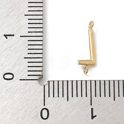 304 Stainless Steel Letter Connector Charms STAS-M108-01G-12-1