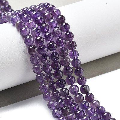 Natural Amethyst Beads Strand GSR6mmC062-2-1