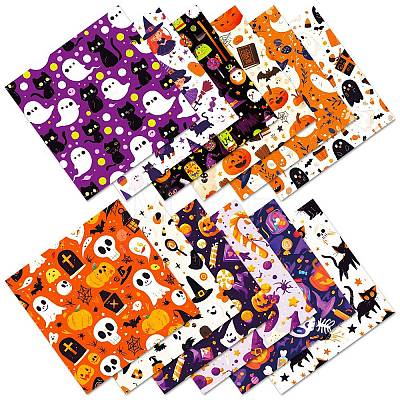 Halloween Witch Pumpkin Ghost Pattern Scrapbooking Paper Pads Set STIC-C010-33B-1