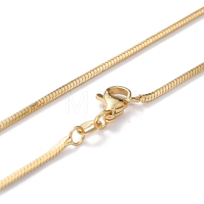 Brass Snake Chain Necklaces X-NJEW-I247-03G-1
