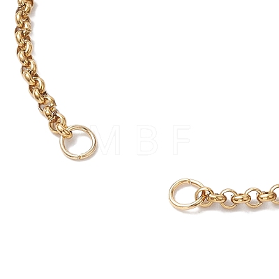 2Pcs 2 Colors 304 Stainless Steel Rolo Chain Bracelet Slider Making AJEW-JB01243-1