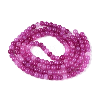 Ombre Effect Dyed Crackle Glass Beads Strands GLAA-Q106-01A-B21-1