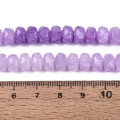 Imitation Jade Crackle Glass Beads Strands GLAA-N068-01A-A11-1