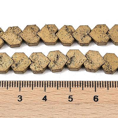 Electroplated Natural Lava Rock Beads Strands G-K388-04A-09-1