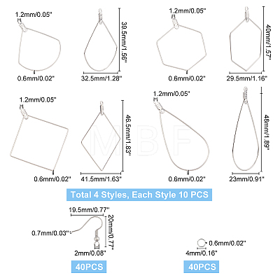 Unicraftale DIY Beaded Hoop Earring Making Kits DIY-UN0002-43P-1