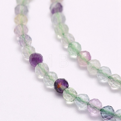 Natural Fluorite Beads Strands G-F509-38-3mm-1
