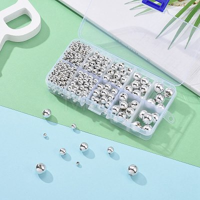 5 Sizes Plating Acrylic Beads PACR-LS0001-01P-1