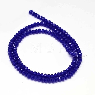 Faceted Rondelle Glass Beads Strands X-GLAA-I033-3mm-01-1