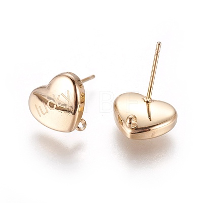 304 Stainless Steel Stud Earring Findings STAS-I115-05G-NF-1