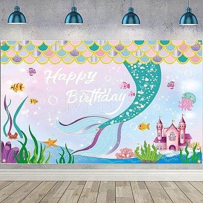 Polyester Hanging Banners Children Birthday AJEW-WH0190-032-1