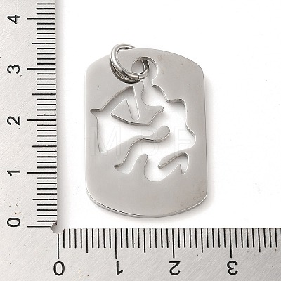 Hollow 304 Stainless Steel Pendants STAS-C086-04A-P-1