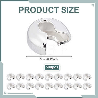 500Pcs Iron Crimp Beads Covers IFIN-ME0001-23A-1