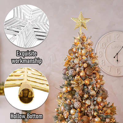 2Pcs 2 Colors Plastic Star Tree Top Decoration KY-TA0001-69-1