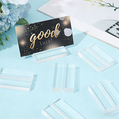 10Pcs Rectangle Acrylic Name Card Holder AJEW-GF0015-02-1