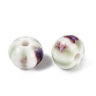Vintage Handmade Porcelain Beads PORC-Q006-07O-1