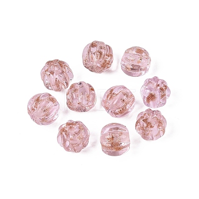 Handmade Gold Sand Lampwork Beads LAMP-Q039-08A-1
