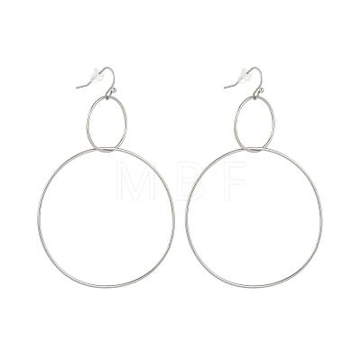 304 Stainless Steel Dangle Earrings EJEW-L237-03P-1