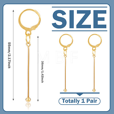 Brass Leverback Earring Findings EJEW-TAC00037-1