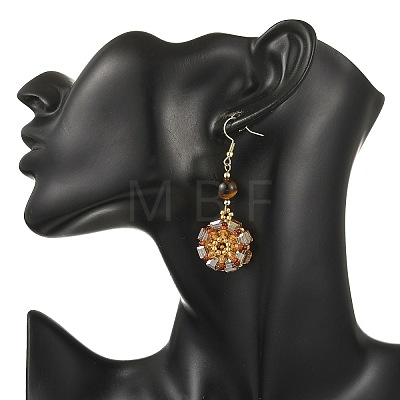 Glass Seed Beads Dangle Earrings EJEW-MZ00763-1