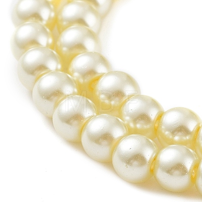 Baking Painted Pearlized Glass Pearl Round Bead Strands HY-Q003-6mm-21-1