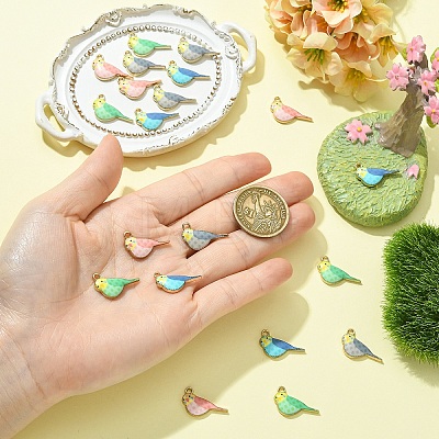 20Pcs 4 Colors Alloy Pendants ENAM-YW0009-44-1