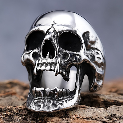 Skull 304 Stainless Steel Finger Rings for Men FS-WGF2445-01-1