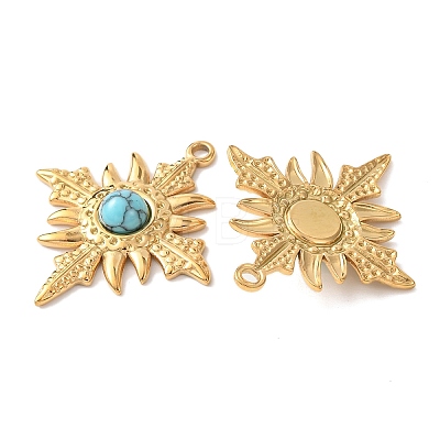 Synthetic Turquoise Pendants STAS-Z177-07G-01-1