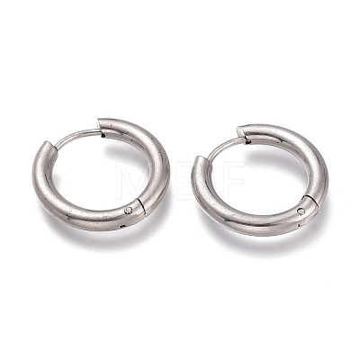 Tarnish Resistant 201 Stainless Steel Huggie Hoop Earrings EJEW-L256-05D-P-1