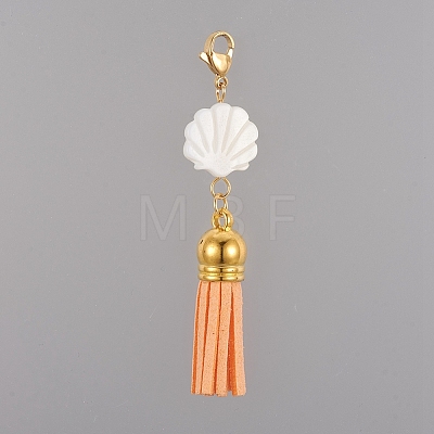 Faux Suede Tassel Big Pendants HJEW-JM00387-02-1