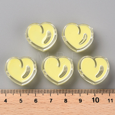 Transparent Enamel Acrylic Beads TACR-S155-004B-1