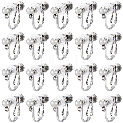 20Pcs 316 Stainless Steel Clip-on Earring Findings STAS-BBC0008-59P-1