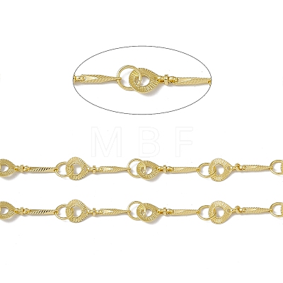 Brass Teardrop & Knot & Twist Bar & Ring Link Chains CHC-P010-23G-1