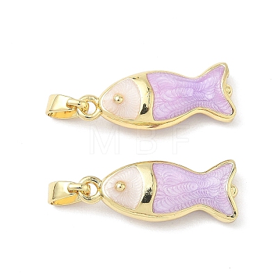Brass Enamel Pendants KK-Z134-06G-03-1