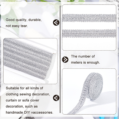 Filigree Polyester Lace Trim OCOR-WH0047-12B-1