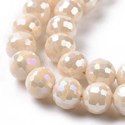Electroplate Glass Beads Strands GLAA-E036-14A-1
