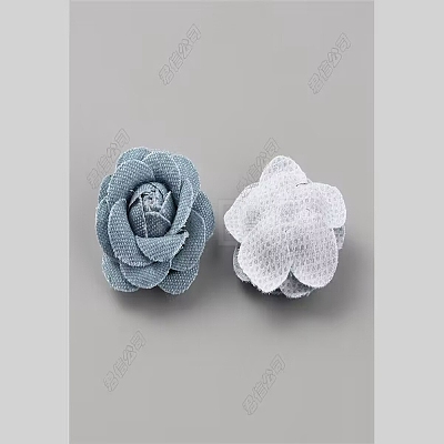 Denim Cloth Flowers DIY-WH0409-40A-1