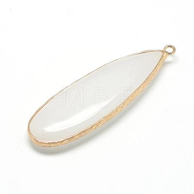 Natural White Jade Big Pendants G-Q502-04-1